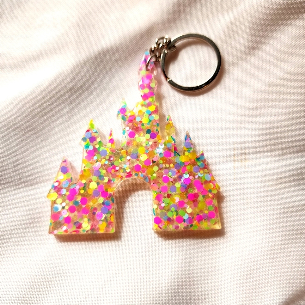 Handmade Disney Castle Keychain/bag charm
